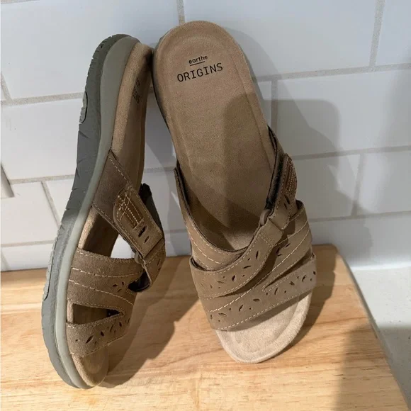 Earth Origins Womens Slip on Sandals Size 10 - Picture 3 of 6